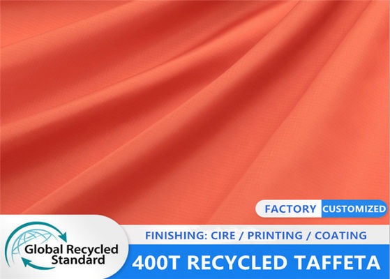 tejido de poliester reciclado el 100% del tafetán de 400T Ripstop