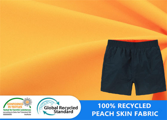 El 100% reciclado ACARICIA la tela corta del delantal de la playa de la prenda impermeable de la piel del melocotón de la tela cruzada