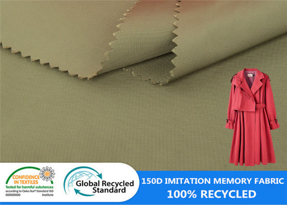 El hidrófugo 100% de la tela cruzada recicló la tela plástica de Backback de la chaqueta del invierno del poliéster de la botella
